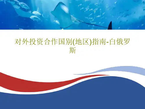 对外投资合作国别(地区)指南-白俄罗斯75页PPT
