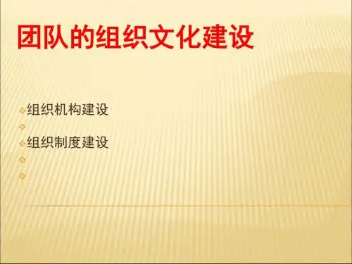 团队的组织文化建设课件(PPT 53张)