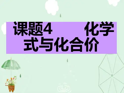 化学式与化合价PPT课件58 人教版
