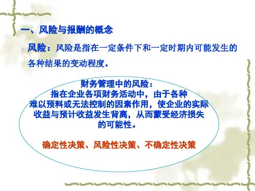 财务管理风险价值概论