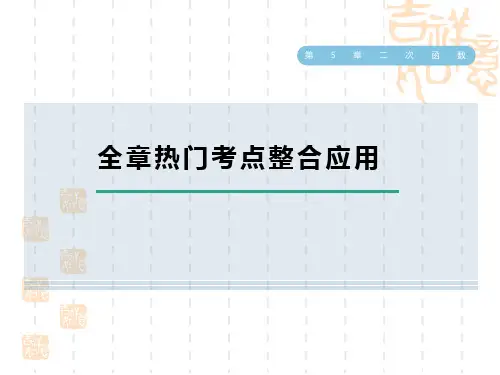 苏科版九年级下册数学第5章 全章热门考点整合应用