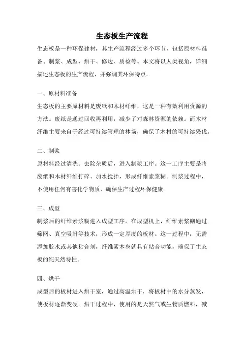 生态板生产流程