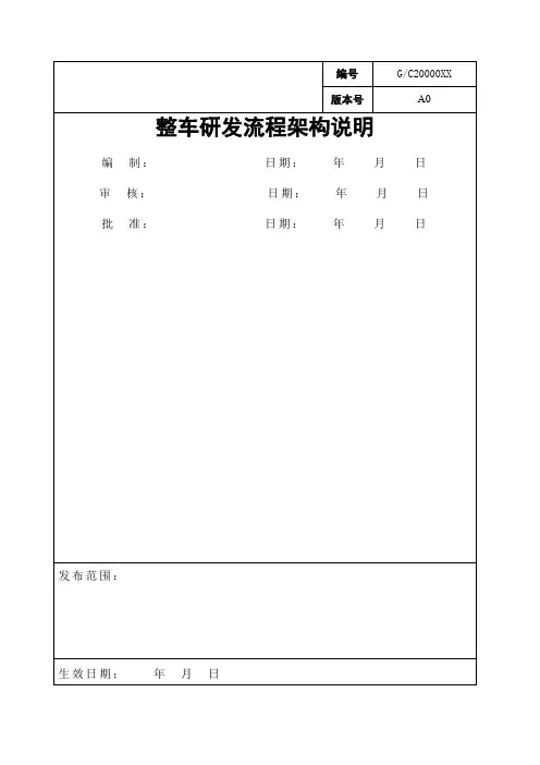 整车研发流程架构说明