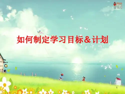 学习目标和计划的制定   班会ppt课件