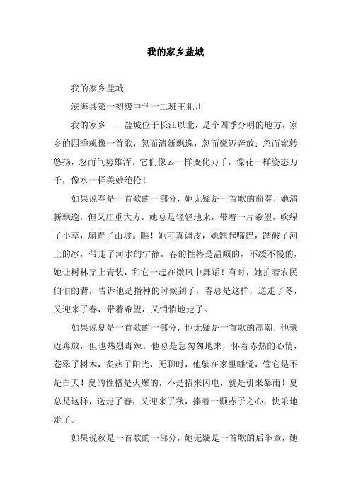 我的家乡盐城