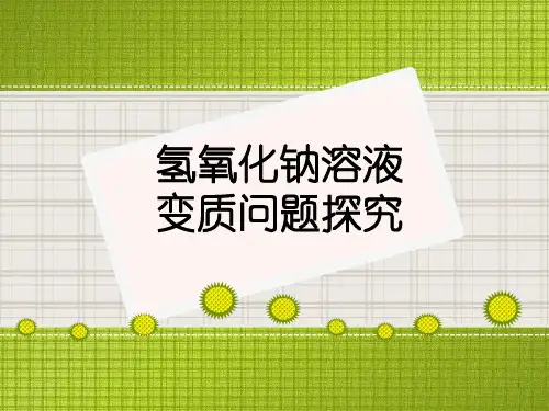 中考化学复习——氢氧化钠溶液变质问题探究教学课件(13张ppt)