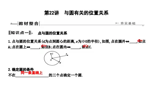 人教版九年级中考复习数学课件：第22讲 与圆有关的位置关系(共19张PPT)