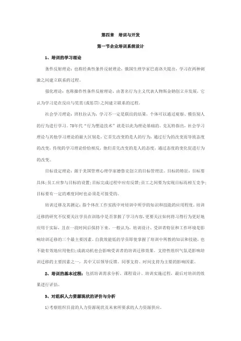 第四章培训与开发