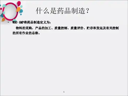 安监处GMP培训讲义物料管理