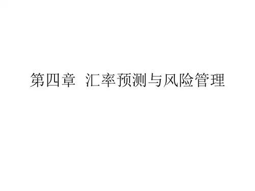 第四章  汇率预测与风险管理