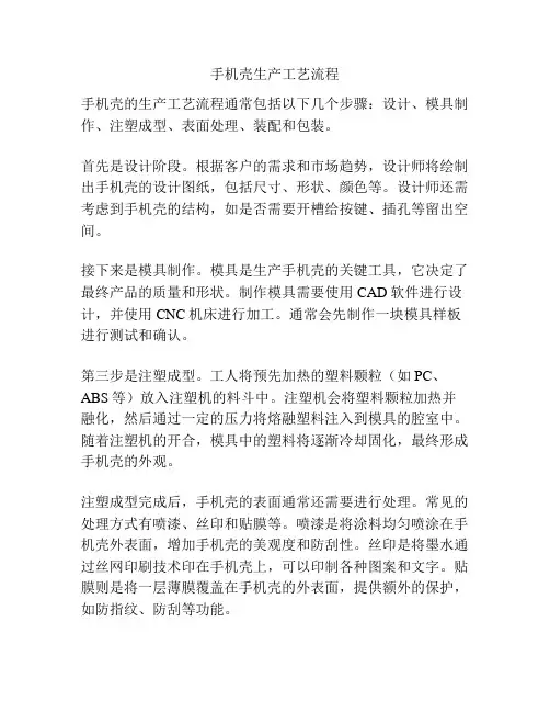手机壳生产工艺流程