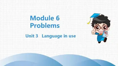 外研版九年级上册英语课件Module 6 Unit 3    Language in use