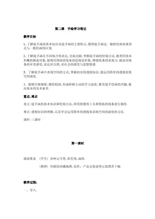 手绘学习笔记教案