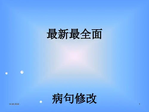 高中语文最新最全面高考病句修改ppt
