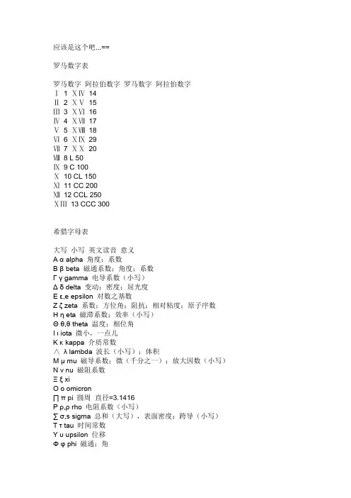 罗马字母