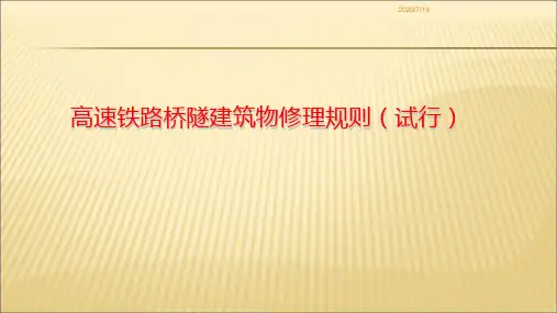高速铁路桥隧修理规则(工务培训资料)