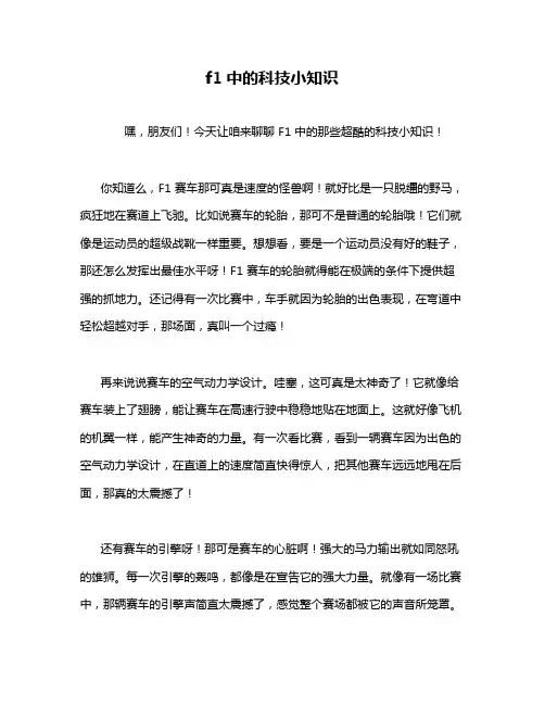 f1中的科技小知识