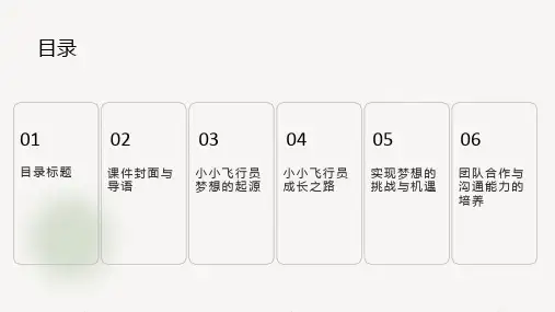 小学班会课件-梦想翅膀的小小飞行员
