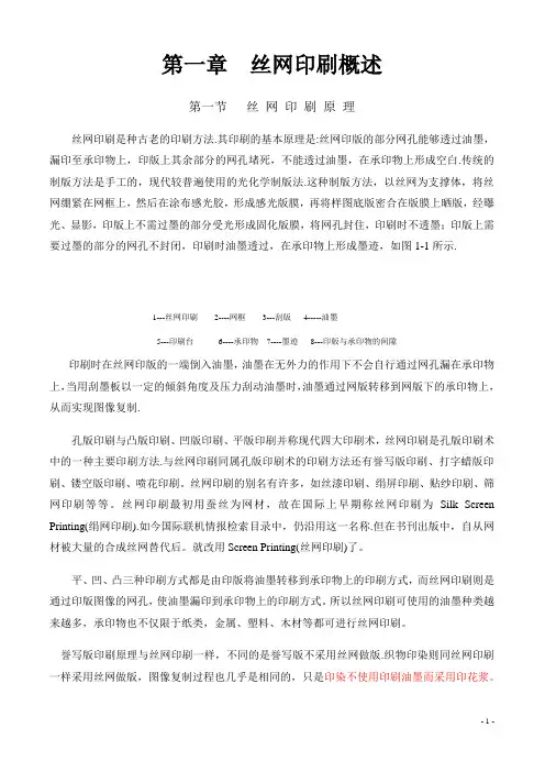 丝网印刷工艺