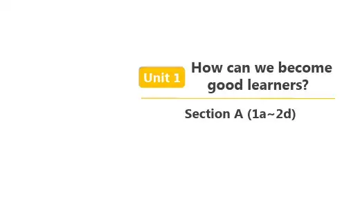 人教版英语九年级全一册-Unit 1 Section A (1a~2d)课件