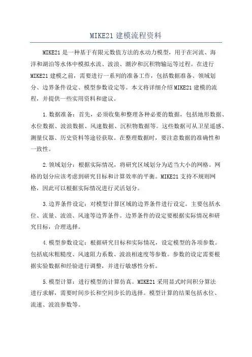 MIKE21建模流程资料