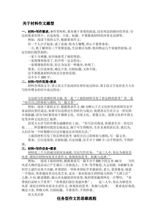 任务驱动型材料作文