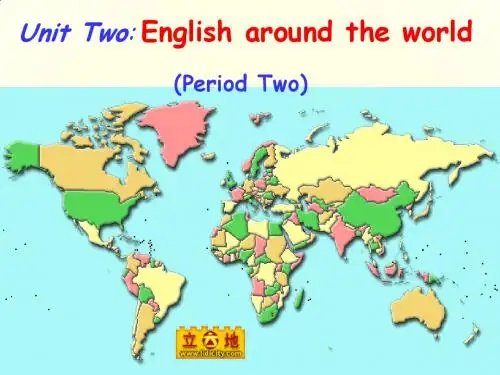新人教版  必修1 unit2English around the worldreading课件