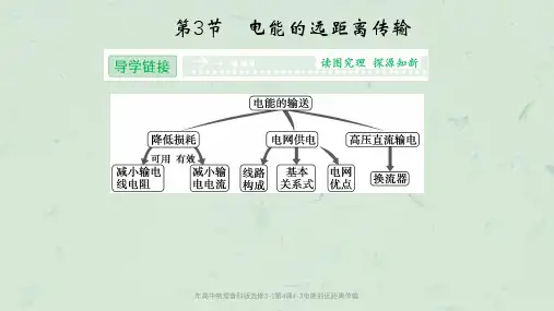 年高中物理鲁科版选修3-2第4课4-3电能的远距离传输课件