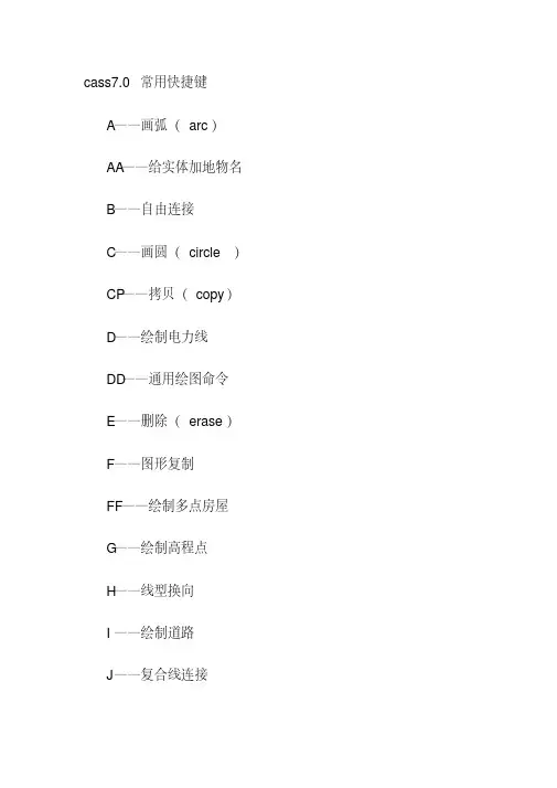 cass7[1].0快速学习及常用快捷键全解