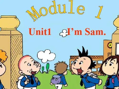 外研三年级起点三年级上册《Module 1Unit 1 I'm Sam.》PPT课件 (7)