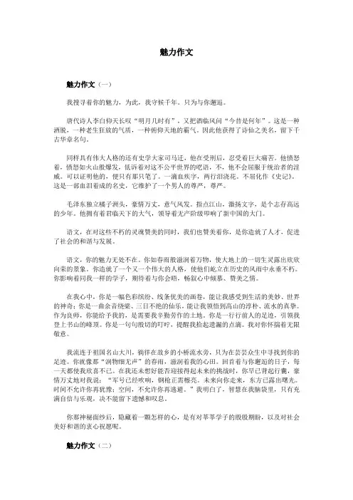 魅力作文