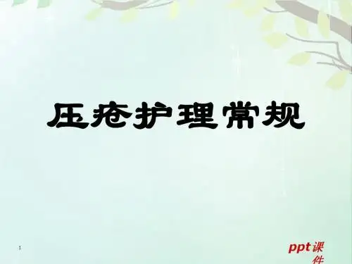 褥疮护理常规  ppt课件