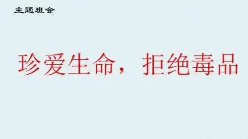 禁毒知识竞赛主题班会课件