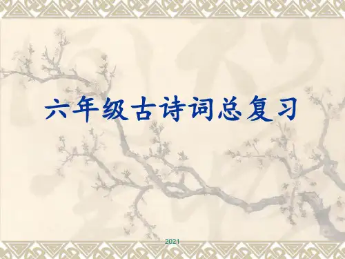 六年级古诗词总复习PPT课件