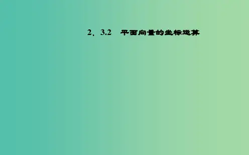 高中数学 2.3.2平面向量的坐标运算课件 苏教版必修4