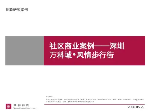 世联社区商业案例——深圳万科城风情商业街living mall