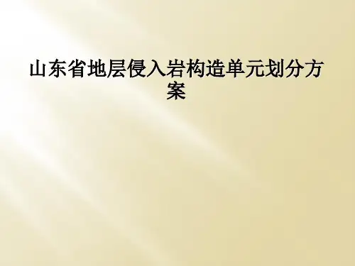 山东省地层侵入岩构造单元划分方案