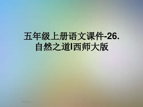五年级上册语文课件-26.自然之道l西师大版