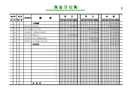 现金_银行日记账自动表格(2)