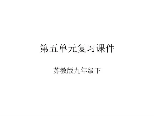 九年级语文下册第五单元复习课件1