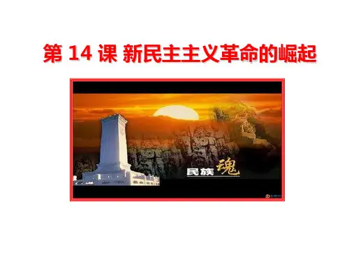 人教版历史必修一第14课 《新民主主义革命的崛起》