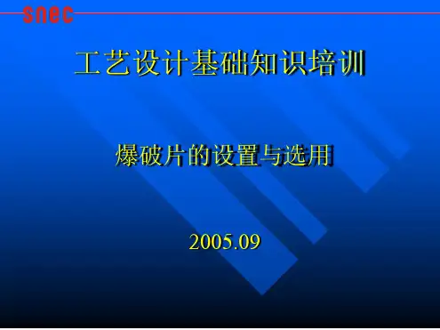 爆破片的设置和选用讲解