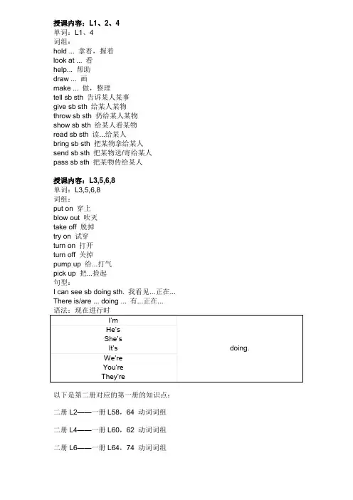 看听学2册授课内容