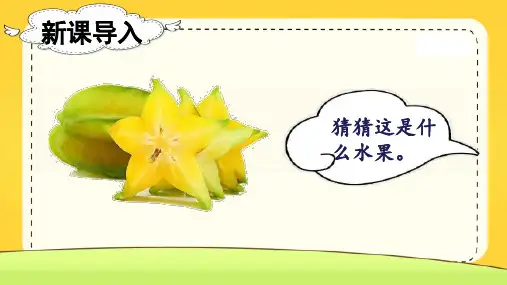 新人教部编版二年级语文下册《13.画杨桃》精品课件