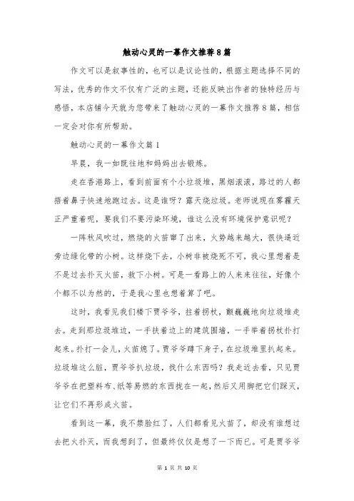 触动心灵的一幕作文推荐8篇