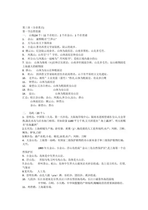 3重点上海旅游资源
