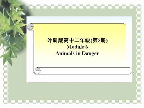 高中英语 Module 6《Animals in Danger》课件(2) 外研版必修5