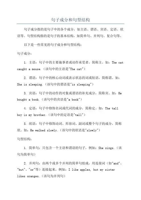 句子成分和句型结构