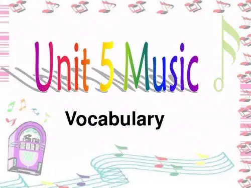 人教版高中英语必修五课件：Unit 5 Music(共30张PPT)