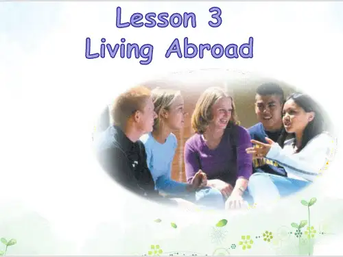 北师大英语必修4unit 12Lesson3Living Abroad PPT课堂课件(16页)